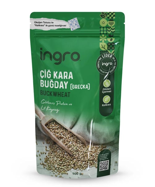 Çiğ kara bugday-min İngro Glutensiz Çiğ Karabuğday 700 g - Görsel 1