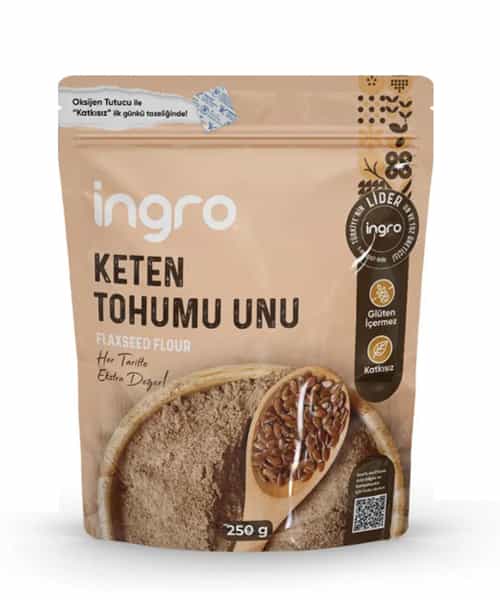 İngro Glutensiz Keten Tohumu unu İngro Glutensiz Keten Tohumu Unu 250 g - Görsel 1