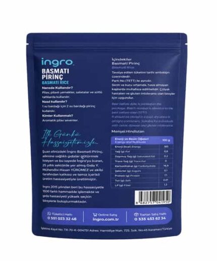 İngro Glutensiz Basmati Pirinç 700 g - Görsel 3
